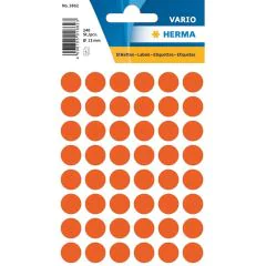 HERMA 1862 : Lot de 240 étiquettes adhésives rondes - 13 ,0 mm - Rouge