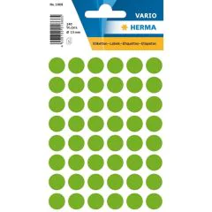 HERMA 1868 : Lot de 240 étiquettes adhésives rondes - 13 ,0 mm - Vert fluo