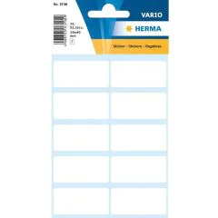 HERMA : Lot de 70 étiquettes adhésives - 19,0 x 40,0 mm - Blanc