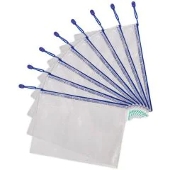 Photo Sac à fermeture éclair A4 - 330 x 240 mm - Bleu TARIFOLD