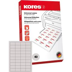 Étiquettes adhésives 52,5 x 29,7 mm : KORES L5229 Lot de 4000