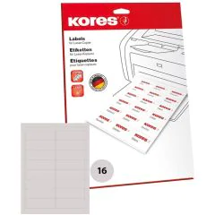 Étiquettes adhésives universelles - 70 x 36 mm - Blanc : KORES Lot de 600
