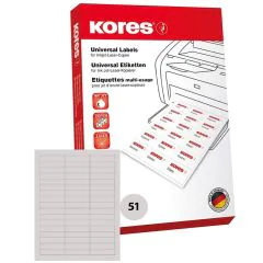 Photo Étiquettes adhésives blanches - 70 x 16,9 mm : KORES L7016