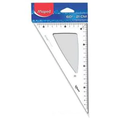 Equerre Cristal - Hypoténuse de 210 mm - 60 ° MAPED 