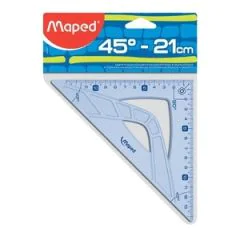 MAPED Équerre en plastique - Hypoténuse de 260 mm - 45° (Fournitures scolaires) image