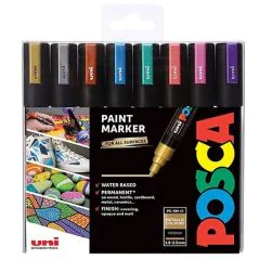 UNI-BALL PC5M/8 METAL 09 Marqueurs peinture Posca PC 5M 
