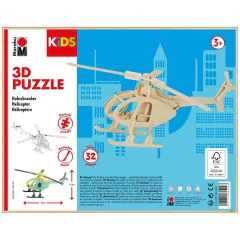 Photo Puzzle 3D en bois - Hélicoptère MARABU KIDS