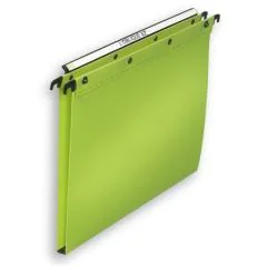 Photo Dossiers suspendus pour armoire - Fond 15 mm - Vert L'OBLIQUE Lot de 10