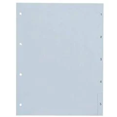 Photo Intercalaire numérique en plastique - 1 à 5 - A4 : PRO-OFFICE