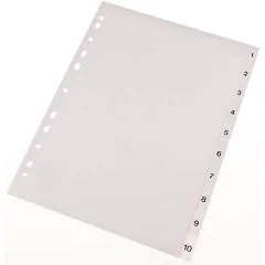 Photo Intercalaire numérique en plastique - 1 à 12 - A4 : PRO-OFFICE