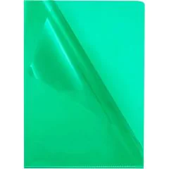 Photo Lot de 100 Pochettes à coins transparentes A4 - Vert : PRO-Office