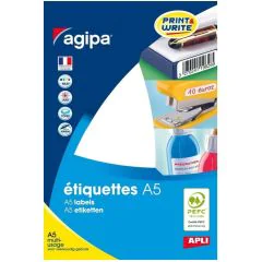 Photo Pastilles adhésives rondes - 8 mm - Blanc AGIPA