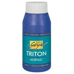Photo Peinture acrylique Triton Acryl Basic - 750 ml - Bleu ultramarine C. KREUL  flacon