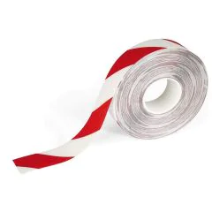 Ruban adhésif de signalisation - Rouge/Blanc : DURABLE photo