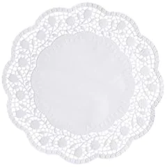 Photo Napperon en papier - Rond - 300 mm - Blanc PAP STAR