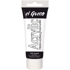 Peinture acrylique EL Greco - 75 ml - Blanc titane KREUL tube