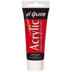 Peinture acrylique EL Greco - 75 ml - Rouge carmin KREUL tube