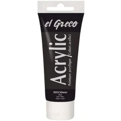 Photo Peinture acrylique EL Greco - 75 ml - Noir KREUL tube