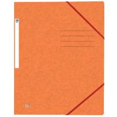 Photo Chemise à élastiques A4 - 3 rabats - Orange OXFORD Top File+