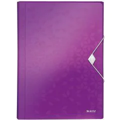 Photo Trieur Chemise A4 - 6 compartiments - Violet LEITZ Wow Fermé