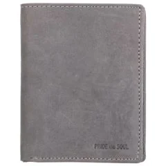 Photo Porte-monnaie - Format Portrait - Cuir - Gris PRIDE ET SOUL