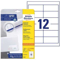Photo Étiquettes adhésives - 97 x 42,3 mm - Blanc AVERY