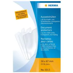Photo HERMA : Etui de protection pour document 58 x 87 mm 5013