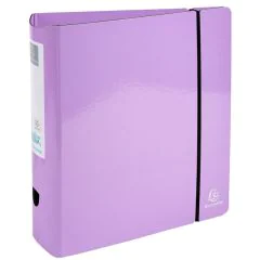Photo Classeur à levier pour A4 - Dos Rond 80 mm - Mauve EXACOMPTA Aquarel 