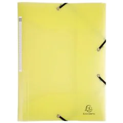 Photo Chemise A4 à élastiques en PP - Jaune EXACOMPTA Chromaline Pastel