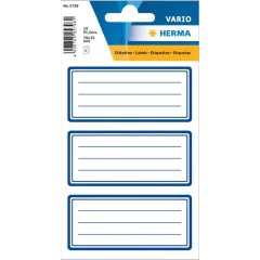 Photo Etiquettes pour livres avec marge - 76 x 35 mm - Bleu HERMA Image