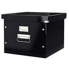 Photo Boite de rangement avec couvercle dossier suspendu - Format A4 Noir 6046-00-95 LEITZ Click et Store