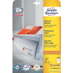 Photo Étiquettes adhésives - 105 x 148 mm - Blanc AVERY 6120