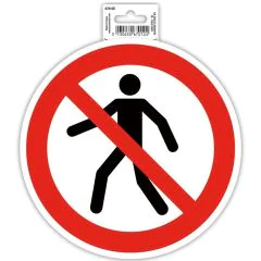 Photo Panneau adhésif - Interdit de marcher/circuler - Rouge EXACOMPTA