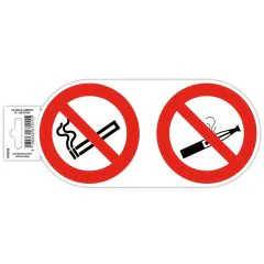 Photo Panneau adhésif - Interdit de vapoter et de fumer - Rouge EXACOMPTA