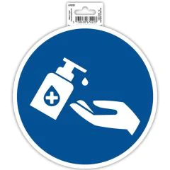 Photo Panneau adhésif - Gel main obligatoire - Bleu EXACOMPTA