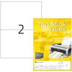 Photo Étiquettes adhésives blanches - 210 x 148 mm TOP STICK