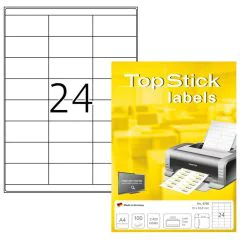 Photo Étiquettes adhésives blanches - 70 x 33,8 mm TOP STICK Image