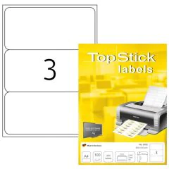 Photo Étiquettes adhésives blanches - 200 x 95 mm TOP STICK Image