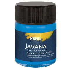 Photo KREUL Javana 91956 : Peinture pour textile sombre - 50 ml - Bleu