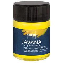 Photo KREUL Javana 91962 : Peinture pour textile sombre - 50 ml - Jaune