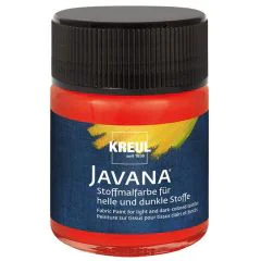 Photo KREUL Javana 91963 : Peinture pour textile sombre - 50 ml - Rouge