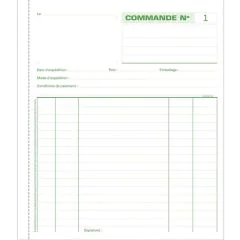 Photo BON DE COMMANDE Carnet autocopiant Dupli - 210 x 180 mm EXACOMPTA 