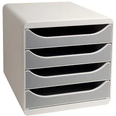 Photo Caisson à 4 tiroirs - Big Box - Gris Lumière/Granit EXACOMPTA Office