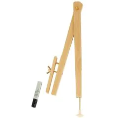 Photo Compas en bois pour tableau blanc - Avec ventouse WONDAY