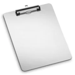 Porte-bloc à pince en aluminium - Format A4 - Argent WONDAY