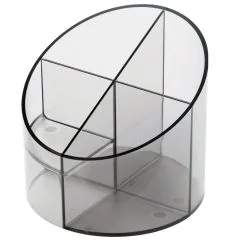 Photo Pot à crayons Multipot Economy - Gris transparent : HELIT H6390208