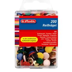 Photo Boite de 200 punaises - Assortiment : HERLITZ  8770109