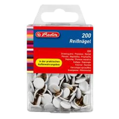 Photo Boite de 200 punaises - Blanc : HERLITZ  8770158
