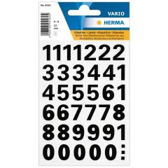 Photo 4164 HERMA  : Etiquettes de chiffres noirs autocollants - 15 mm