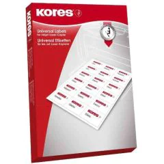 Photo Étiquettes adhésives blanches - 105 x 57 mm : KORES L10557